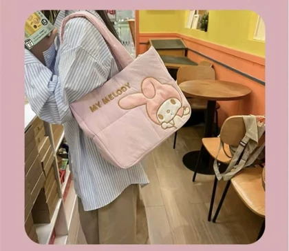 ساک دوشی پفکی دخترانه وارداتی برند SANRIO