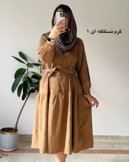 پیراهن مانتویی پاییزه سوین