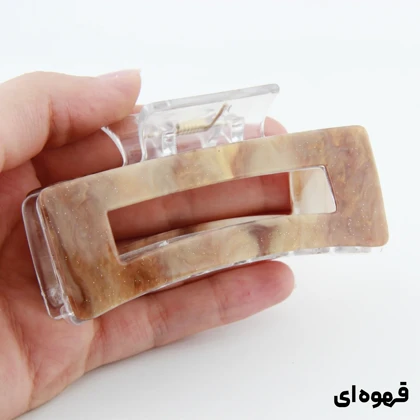 کلیپس دخترانه طرح مستطیل ابر و بادی دو رنگ