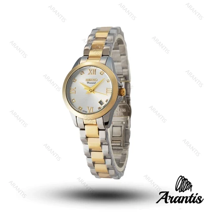 ساعت زنانه سیکو Diamond سیلور طلایی w-10200