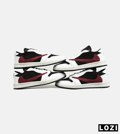 کفش کتانی مردانه قهوه ای سفید مشکی زرشکی NIKE travis scott