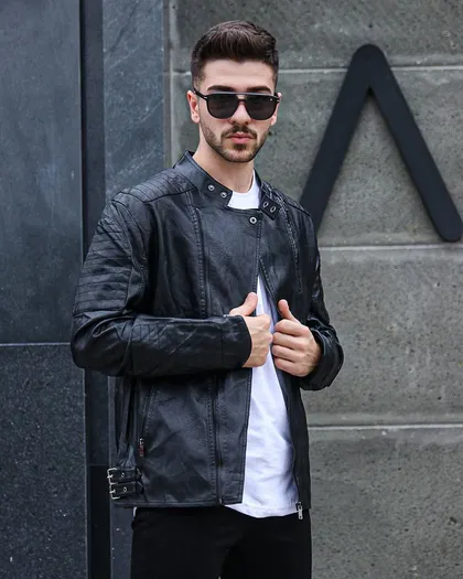 کاپشن چرم مردانه کد 1895