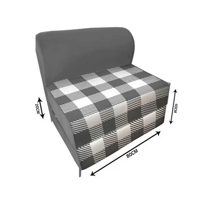 کاناپه تخت شو یک نفره چهارخونه شطرنجی مدل M1152