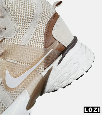 کفش کتانی ساق‌دار مردانه و زنانه کرم قهوه ای Nike cushlon مدل 7610