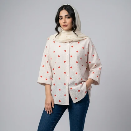 شومیز زنانه قلبی کد 396