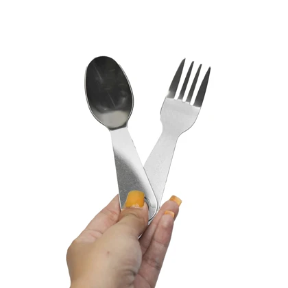 ست قاشق چنگال استیل به همراه چاقو چندکاره کمپینگ مدل Bag-404F0706