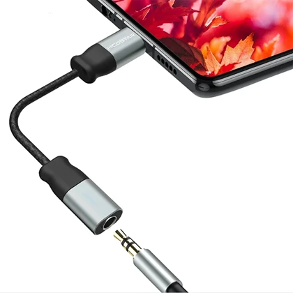مبدل صدای تایپ سی به AUX هایکواستار hicostar مدل HS-T12C طول 12cm