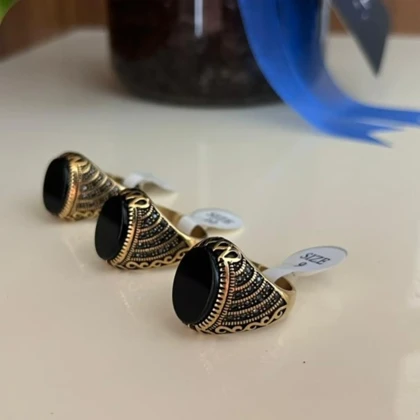 انگشتر استیل رنگ ثابت مردانه کد tw10022