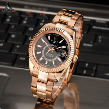 ساعت رولکس اسکای دولر تمام مسی رنگ Rolex Sky Dweller RB1