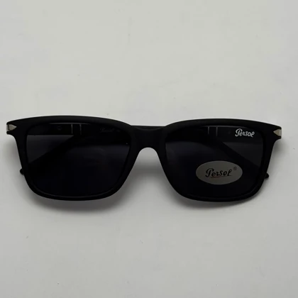 عینک آفتابی پلاریزه پرسول PERSOL مستطیلی لولا فنری کد P 8016 - عینک رانندگی - سایز متوسط