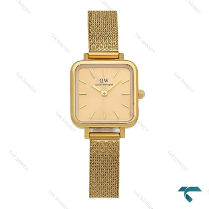 دنیل ولینگتون زنانه طلایی بند حصیری مربع DW-8028-L