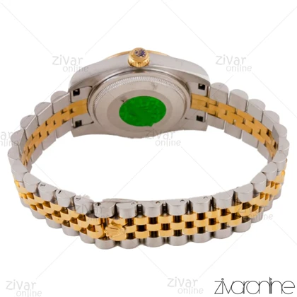 ساعت رولکس دیت جاست زنانه صفحه آبی ایندکس اعداد عربی مدیوم 105697