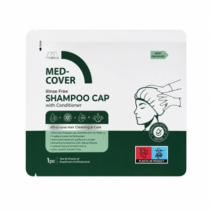 کلاه شامپو بدون آب medcover حاوی نرم کننده
