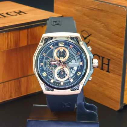 ساعت مچی مردانه نیوی فورس Naviforce NF8051 با بند رابر و 3 موتور فعال کرنوگراف