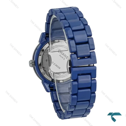 ساعت شنل زنانه سرامیکی آبی Chanel-7463-L