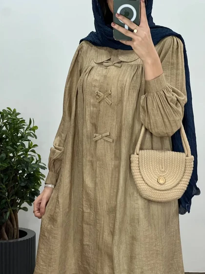 مانتو بلند دکمه دار پروانه 1
