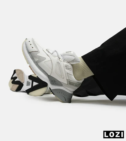 کفش کتانی سفید طوسی AMIRI Bone Runner