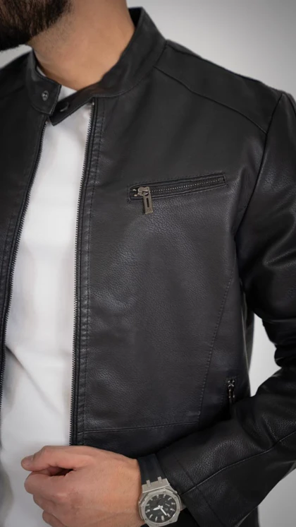 کاپشن مردانه چرم اروین_کد4718