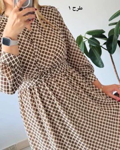 پیراهن حریر سرمه سری 11