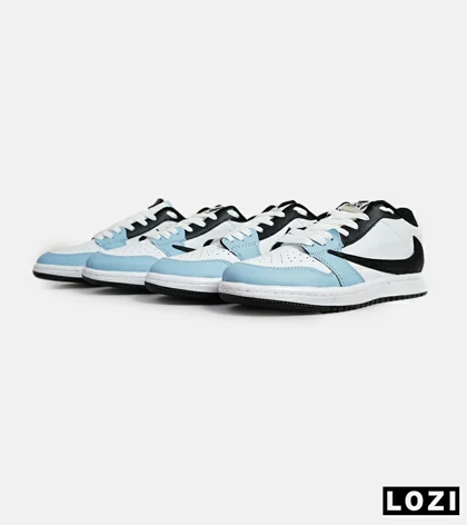 کفش کتانی مردانه مشکی سفید آبی نایک NIKE travis scott