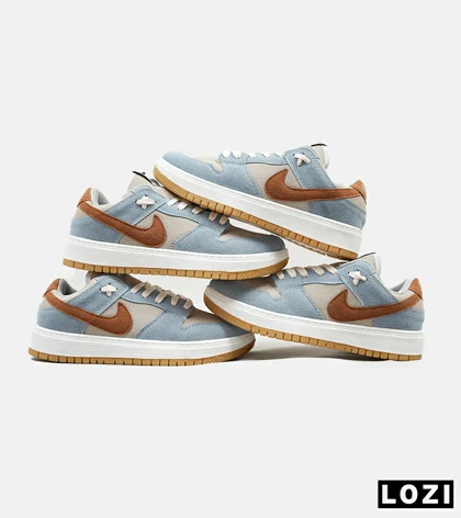 کفش کتانی مردانه طوسی آبی قهوه ای نایک NIKE SB