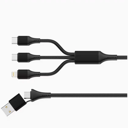 کابل چندسر 100 وات الدنیو Ldnio مدل LC97uc طول 120 سانتی‌متر