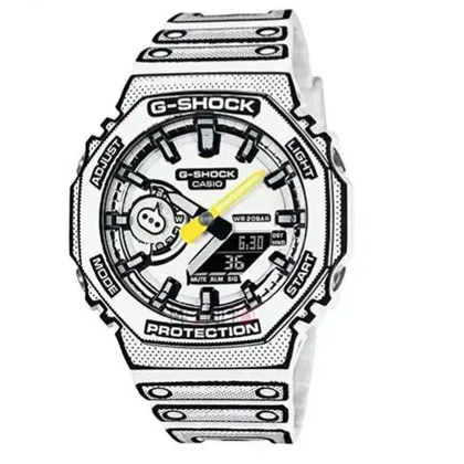 ساعت مچی مردانه جیشاک(G-Shock) 2100 مانگا انیمه رنگ سفید