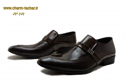 کفش مجلسی ورنی چرم طبیعیbl02