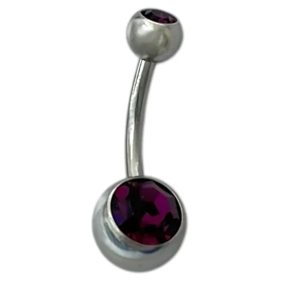 پیرسینگ ناف نگین‌دار زنانه، استیل شیک