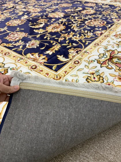 فرش ترک 12 متری کرم سورمه‌ای