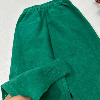 شلوار بچه گانه مخمل سبز اورجینال