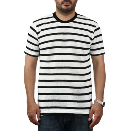 تیشرت آستین کوتاه بافت مردانه سیزر مدل 15512067