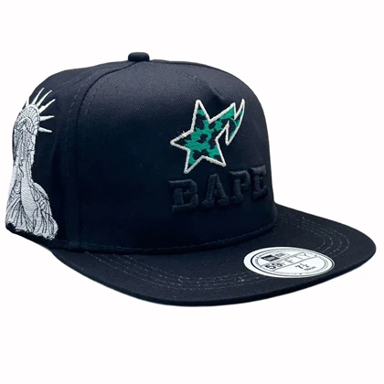 کلاه کپ مشکی بک فیت مدل BAPE