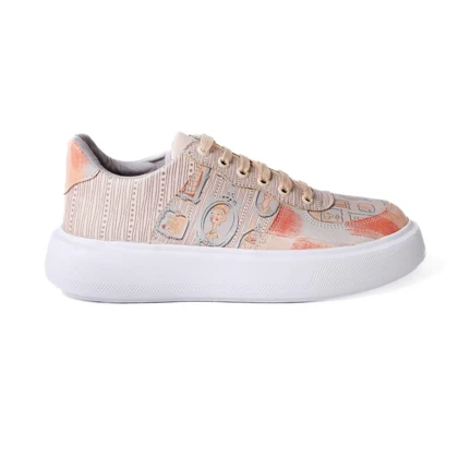 کتانی زنانه دندی طرح Wall Photo کفش راحتی سبک