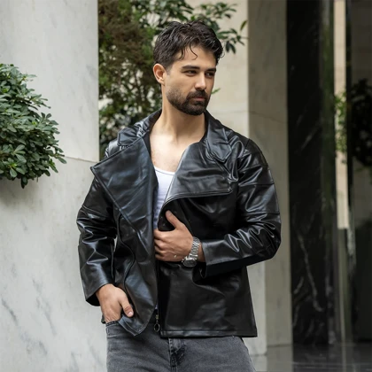 کاپشن چرم مردانه مدل Nima ویژه