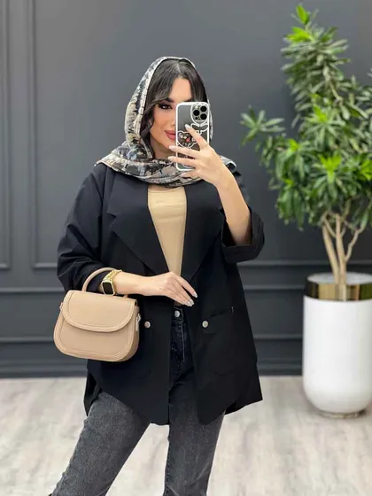مانتو جلوباز جیب پرچی