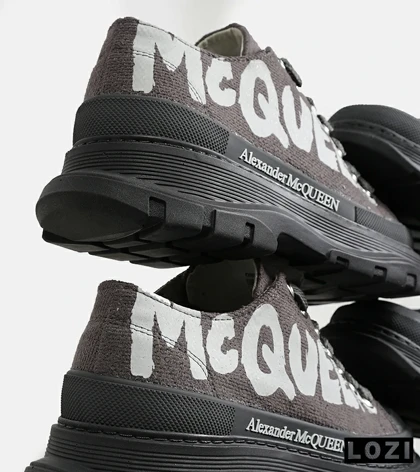 کفش کتانی نیم ساق طوسی Alexander McQueen