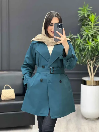 بارانی چهاردکمه سرشانه پاگن