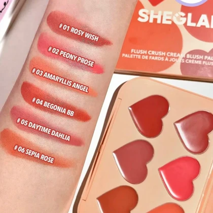 پالت رژگونه کرمی شیگلم SHEGLAM اصل مدل Flush Crush رنگ Cottage Core Garden