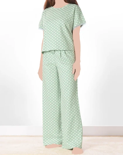 تیشرت و شلوار بلند شکوفه زنانه