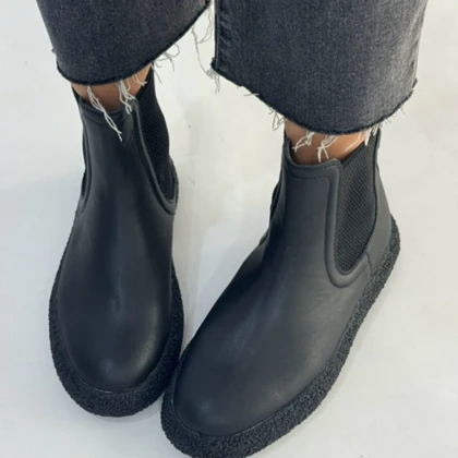 نیم بوت دوکش چرمی زیره برفی4383