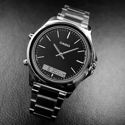 ساعت مچی مردانه عقربه ای و دیجیتالی رنگ ثابت