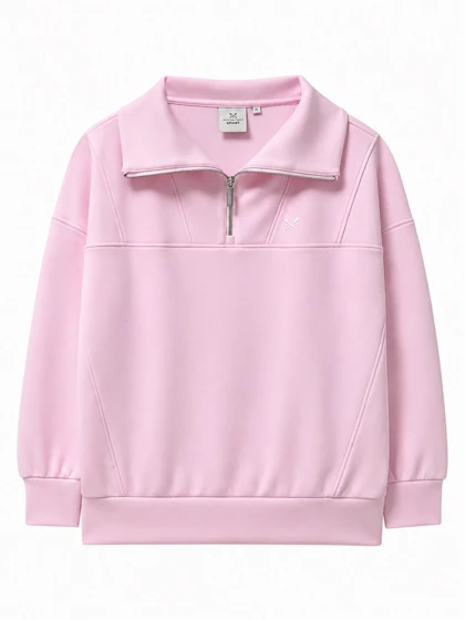 دورس نیم زیپ صورتی انگلیسی crewclothing