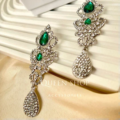 گوشواره آویز نگینی