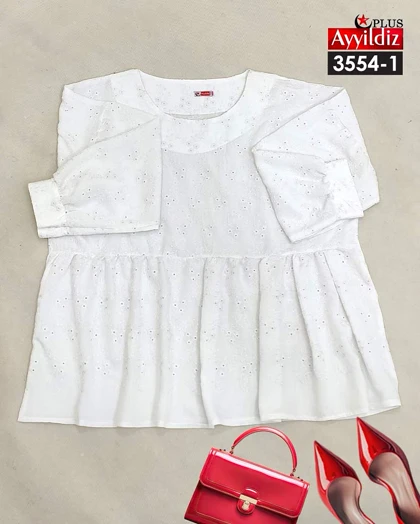 شومیز مجلسی زنانه سایز بزرگ کد 3554