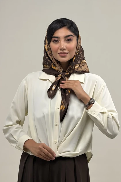 شومیز حریر ژاکلین جلو گره‌ای