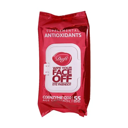 دستمال مرطوب پاک کننده آرایش آنتی اکسیدان دافی 55 عددی