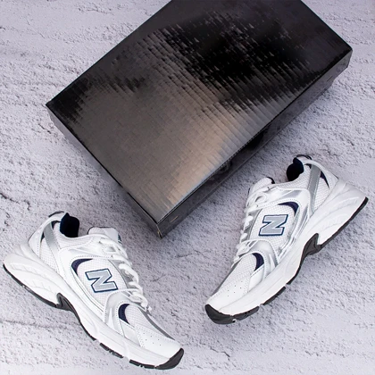 نیوبالانس 530 سفید سرمه ای (New Balance 530) کد 2347