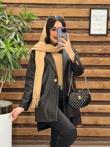 پالتو پوست ماری تک دکمه