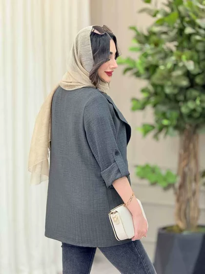 مانتو دو دکمه آینور